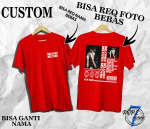 COD Kaos Distro Custom Kaos Hitam She is Mine Beloved Your Name Thsirt Bucin Couple katun Combed 30s