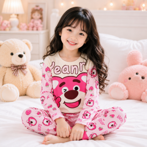[HCM]Đồ bộ tay dài quần cho bé gái size đại từ 11 đến 42kg D186
