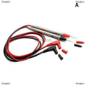 [COD] Donglon หัววัดปลายแผ่นทองลวดซิลิโคน2ชิ้น เซ็ตเข็มทดสอบตะกั่วมัลติมิเตอร์แบบดิจิตอลอเนกประสงค์สายปากกาสายเคเบิ้ล