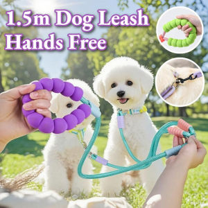 1.5M Dog Leash with Padded Handle Highly Reflective Threads Pet Dog Leash for Medium Large Small Dog