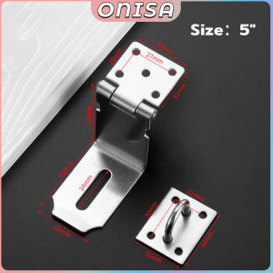 Door Hasp Latch Lock 90/180 Degree Padlock Hasp Stainless Steel Safety Latch Lock 3/4/5 Inches Staple Set for Padlock