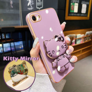 Casing Ponsel untuk OPPO A37 A37F A83 A71 A71K A39 A57 A57T A53 A53s A33 A32 A11s Case silikon casing pelapis Hello Kitty HP kartun ungu penutup pelindung softcase garis lebar pembungkus penuh kesing Phone Stands