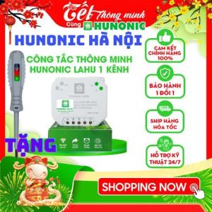Công Tắc WiFi Thông Minh Hunonic Lahu - Điều Khiển Hẹn Giờ Thiết Bị Điện Từ Xa Trên Điện Thoại