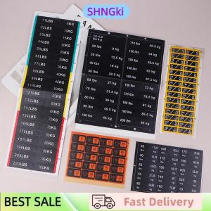 SHNGki Weight Stack Labels 4.5kg To 150kg Black Background White Number Weight Stickers For Fitness Equipment Gym Strength Training
