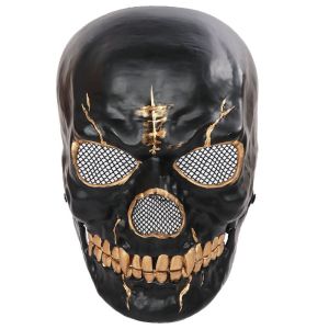 YOURUN Horror Scary Moving Jaw Blood Skeleton Movable Mouth Halloween Skull s Trick Toys Party Cosplay Props Haunted House Party Supplies