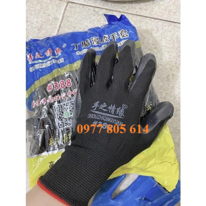 Bịch 12 đôi găng tay phủ sơn 388 găng tay lao động găng tay sơn bao tay lao động găng tay 388