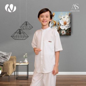Family Set Sarimbit Keluarga NIBRAS RAYYA SERIES TERRA ROSE + WHITE