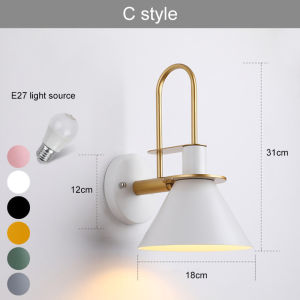 Nordic E27 LED wall lamp modern Simplicity sconces wall light indoor home kitchen bedroom bedside living room decoration illumination