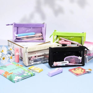 6-Layer PVC Transparent Pencil Bag: A Large Capacity Stationery Organizer