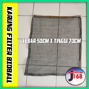 Karung FIlter untuk bio ball karang jahe ukuran jumbo menggunakan waring jaring 3 bar bahan tebal dan kuat di jahit double jahitan