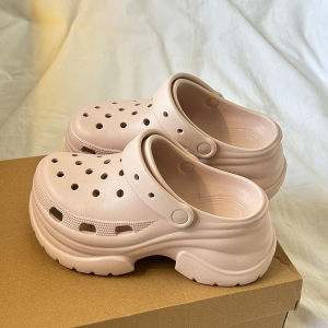 [Free Shipping] Extra-Thick-Soled Clogs For Women Fashionable And Casual EVA Sandals With A Simple Design Featuring A Platform Heel And A Closed-Toe Design Perfect For Summer Beach Wear