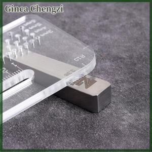 Ginca 4Mm Đa Chức Năng Dày Trong Suốt Puller Acrylic Tròn Cắt Khoảng Cách Cai Trị Đánh Phụ Trợ Của Nhãn Hiệu Da Công Cụ