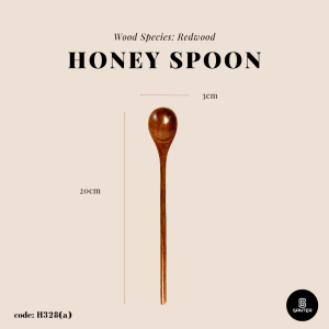 H328. Redwood Wooden Mixing Spoon / Honey Spoon / Coffee Spoon / Stirring Spoon / Cocktail Stirrer Spoon