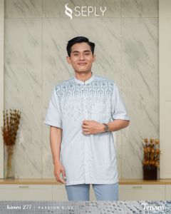 SARIMBIT SEPLY TENARA PASSION BLUE TERBARU 2026 GAMIS TERMURAH COCOK UNTUK LEBARAN KELUARGA