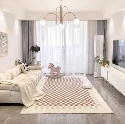 🎉🎉🎉พร้อมส่ง!!!พรมปูพื้น พรมปูห้องรับแขก พรมใหญ่ ขนาด 80cm*160cm carpet หนานุ่มพรม แบบ3D พรมปูพื้นห้องนั่งเล่น ins นอร์ดิก พรม