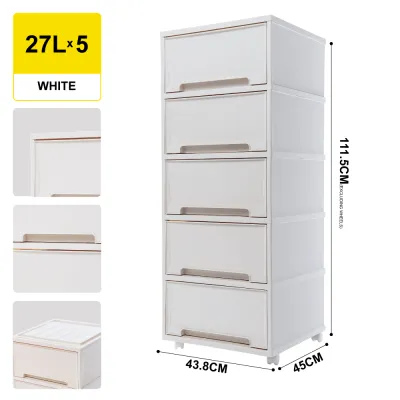 Citylife 4/5 Tier Storage Drawer Cabinet Movable Drawer Cabinet W/O Wheels