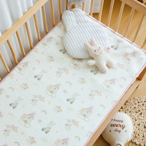 เตียงเด็กทารกความรู้สึกเย็น Shhet Mat แผ่นรองแผ่นรองพื้น Ice Silk นุ่มป้องกันฟูกลายการ์ตูนฤดูร้อน