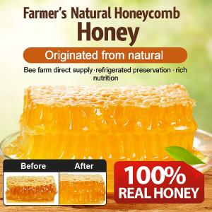 Farmhouseproduced honeycomb honey mountain flower honeycomb honey snack food honeycomb honey