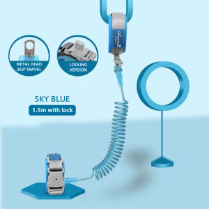 1.5m/2.5m Adjustalbe Kids Safety Harness for Children Anti Lost Wrist link Walking Safe Straps Toddler Walking Belt for Kids with Key Lock 360 Degree Rotating Connector