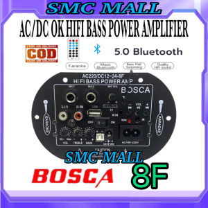 BOSCA 8F OK HIFI BASS POWER AMPLIFIER Board AC 220V DC 12V/24V Car Bluetooth 5.0 Amplifier Board High Quality