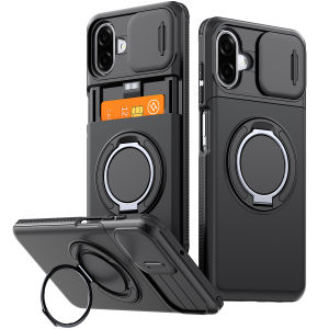 2IN1 Card Slot Holder Casing For Samsung Galaxy A06 A07 M07 F07 F70e M17e 5G 4G Phone Shell Rugged Armor Push-pull Camera Window Shockproof Back Cover For Galaxy A07 A06 5G