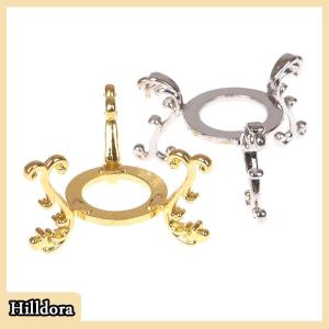 [Hilldora] ทองชุบแสดงอัญมณีไข่สนับสนุนฐานคริสตัล Ball Stand Holder เครื่องประดับ
