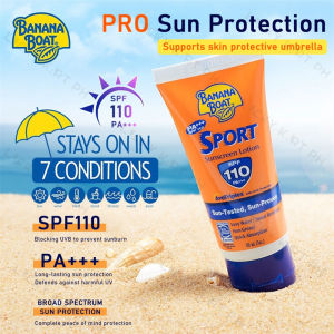 Banana Boat Sunscreen 90ml Banana SPF 110 PA+ Sport Non-Greasy Water Resistant Sunblock Face Body Sunburn