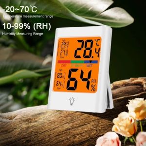 WELLNOW ic Temperature Humidity Meter Desktop Use Accurate Indoor Hygrometer Portable Wall Mount Humidity Monitor Home Office