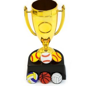 CANICECA Large Size Football Trophy Plastic Material Gold Color Golden Trophy Rewards Golden Honor Creative Trophy Sports Competition