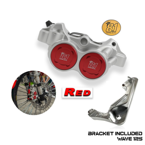 Brake Caliper CNC TYPE 8.1 Radial Mount with Bracket Wave 125 ( 20a Copy ) Made in Thailand