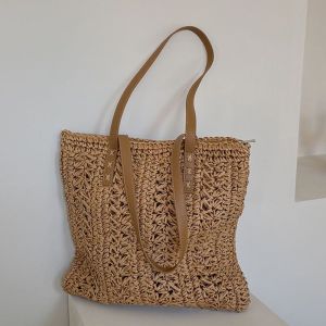 Yogodlns Summer ided Straw Women Handmade Woven Totes Bag Bohemia Style Beach Shoulder Bags