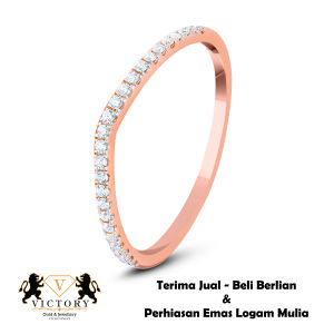 Cincin Berlian Rose Gold Victory Wanita - Ring VIC 485