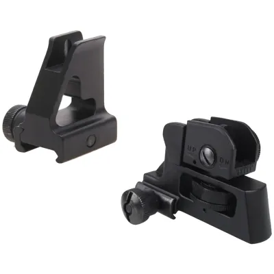 Metal High Profile Detachable Front Sight and Dual Apertures A2 Rear Sight