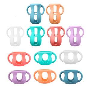 Bảo vệ chống rơi Bìa Silicone bìa cho bình sữa thủy tinh chống sốc Túi đựng chai linh hoạt giữ chai với xử lý