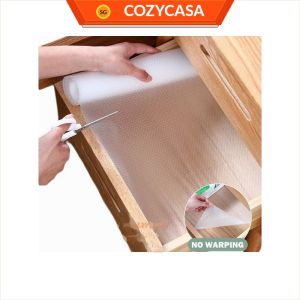 【COZYCASA】EVA Non Slip Drawer Mat Plastic Shelf Liner Cabinet Protective Pad Rubber Kitchen Cupboard Mat Coasters