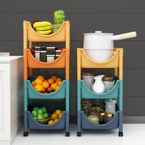 Colourful Children Toy Storage Organiser Rack Trolley Kitchen  Cute 2 3 4 Tier | Penyimpanan Mainan Troli