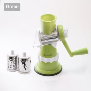 Smart Manual Vegetable Cutter 3 Slicing Blades Multifunctional Rotary Drum Chopper Slicer Grater for Kitchen