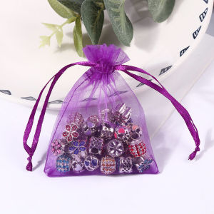 Mixed Color Sheer Organza Bags for Wedding Favor With Drawstring Premium Jewelry Pouches Party for Festival Gift Candy Fruit Protection