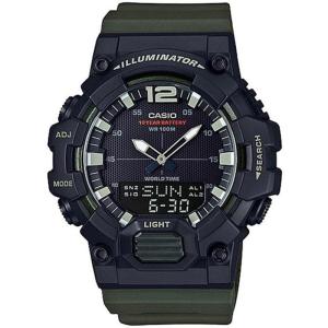 CASIO ORIGINAL - CASIO HDC-700-3AVDF - Strap Resin - MEN - Green Black - Jam dunia JD19ST # Jam Tangan Pria Cowok Anti Air Digital Analog + CASIO HDC 700 3A HDC-700 700 HDC700 HDC-700-3A $ WR1 STR BS7