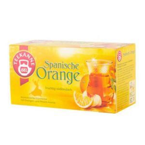 Teekanne Spanish Orange Tea - 20 Fruit Tea Bags (44g) - Apple and Orange Infused Tea - Sweet Sour Bitter and Spicy Herbal Blend - Ships from Korea