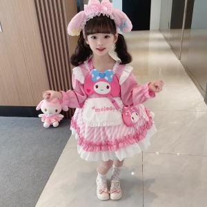 FE Girls Melody Princess Dress 2023 Autumn Little Girl Lolita tiskirt Childrens Birthday Skirt 1.12