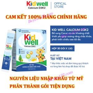 Hộp 30 gói Bột tăng chiều cao bổ sung Canxi D3 K2 KIDWELL KID WELL SHC U1015