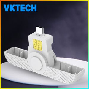 [Vktech] USB Card Reader Type-C USB Common Access CAC ATM Card Visa Reader for SIM Chip for Digital Certificate