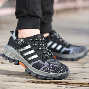 Brand GenGeGo (3 Days Delivery)COD Outdoor Safety Shoes for Men Women Steel Toe Rubber Air Cushion Work Shoes Anti-puncture Indestructible Shoes