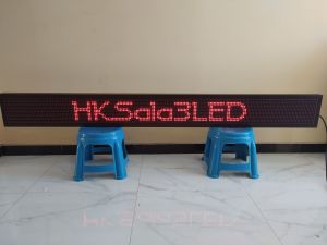 Running Text Merah 20x200cm Wifi Outdoor