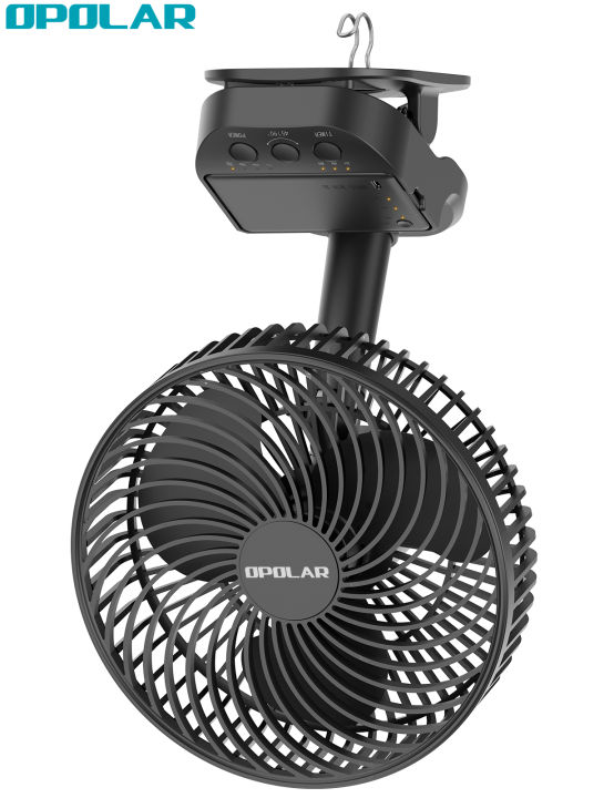 OPOLAR 10000mAh Oscillating Battery Operated Fan 8” Rechargeable