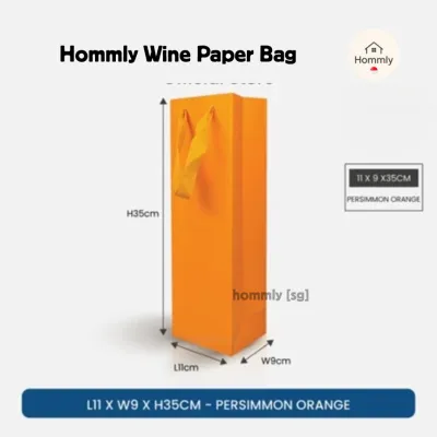 [Hommly SG Instock] Wine Paper Bag | Kraft Bottle Bag | Wine Gift Bag | Wine Bottle Carry Bag | Wine Bag | Christmas Bag