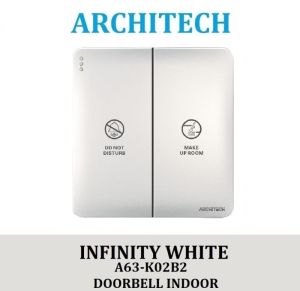 ARCHITECH INFINITY A63-K02B2 WHITE Doorbell Switch Indoor