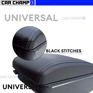 Universal High Quality OEM Arm Rest Armrest Console Box Premium / Upgrade Generation / Center Box Refitting Car Accessories High Quality Double Layer [ RED STITCHES / BLACK STITCHES  ] ( Car Accessories)
