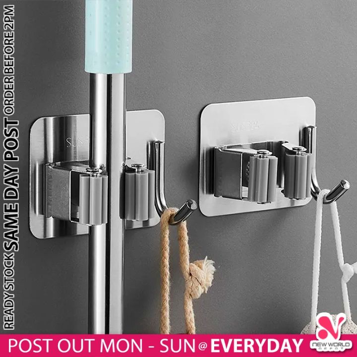 4 Pack Rustproof Self Adhesive Hooks, Stainless Steel Wall Hooks, 3M